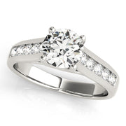 Dazzling Trellis Round Diamond Engagement Ring in 10K/14K gold and platinum with certified lab-grown or natural diamonds