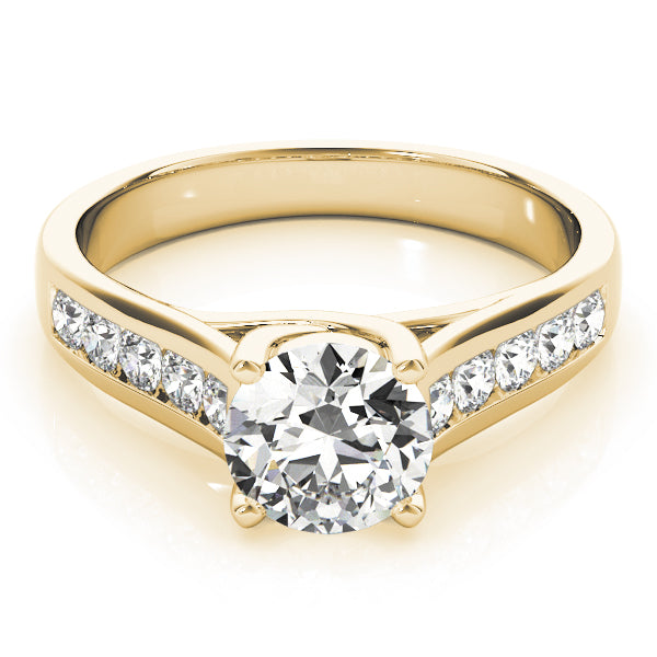 Dazzling Trellis Round Diamond Engagement Ring in 10K/14K gold and platinum with certified lab-grown or natural diamonds