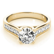 Dazzling Trellis Round Diamond Engagement Ring in 10K/14K gold and platinum with certified lab-grown or natural diamonds