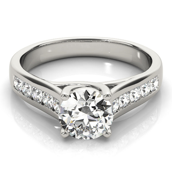Dazzling Trellis Round Diamond Engagement Ring in 10K/14K gold and platinum with certified lab-grown or natural diamonds