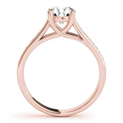 Dazzling Trellis Round Diamond Engagement Ring in 10K/14K gold and platinum with certified lab-grown or natural diamonds