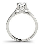 Dazzling Trellis Round Diamond Engagement Ring in 10K/14K gold and platinum with certified lab-grown or natural diamonds