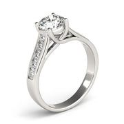 Dazzling Trellis Round Diamond Engagement Ring in 10K/14K gold and platinum with certified lab-grown or natural diamonds