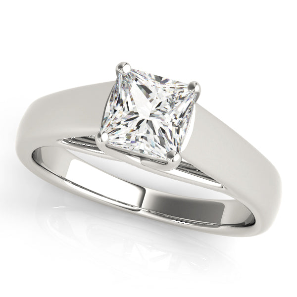 Pristine Trellis Princess Diamond Engagement Ring in 10K/14K gold and platinum with certified lab-grown or natural diamonds