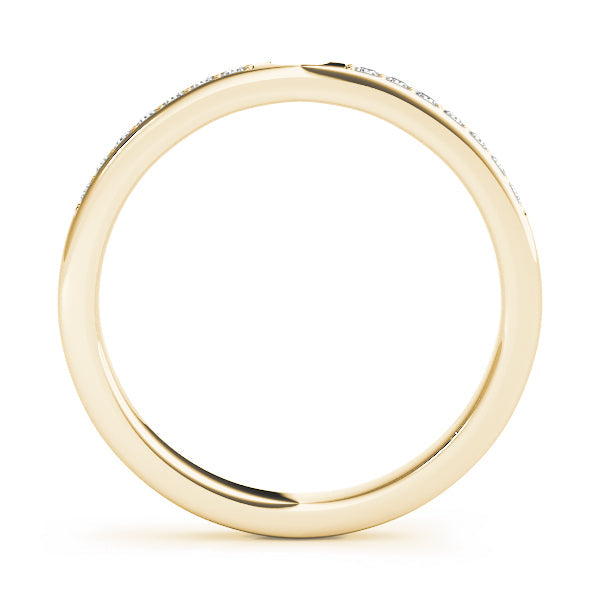 Prong Set Half Eternity Ring in Gold & Platinum
