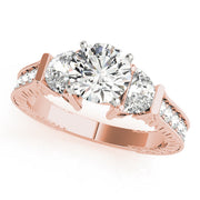 Fancy Shape Any Shape Round Diamond Engagement Ring in 10K/14K gold and platinum with certified lab-grown or natural diamonds