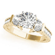 Fancy Shape Any Shape Round Diamond Engagement Ring in 10K/14K gold and platinum with certified lab-grown or natural diamonds