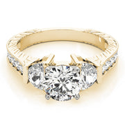 Fancy Shape Any Shape Round Diamond Engagement Ring in 10K/14K gold and platinum with certified lab-grown or natural diamonds