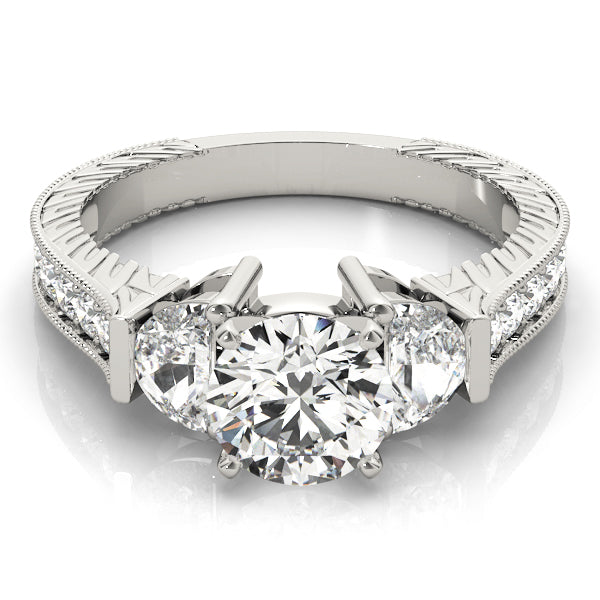 Fancy Shape Any Shape Round Diamond Engagement Ring in 10K/14K gold and platinum with certified lab-grown or natural diamonds