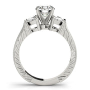 Fancy Shape Any Shape Round Diamond Engagement Ring in 10K/14K gold and platinum with certified lab-grown or natural diamonds