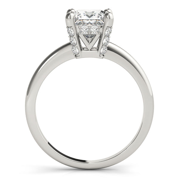 Romantic Solitaires Princess Diamond Engagement Ring in 10K/14K gold and platinum with certified lab-grown or natural diamonds