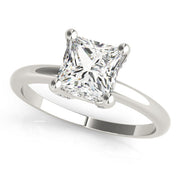 Romantic Solitaires Princess Diamond Engagement Ring in 10K/14K gold and platinum with certified lab-grown or natural diamonds