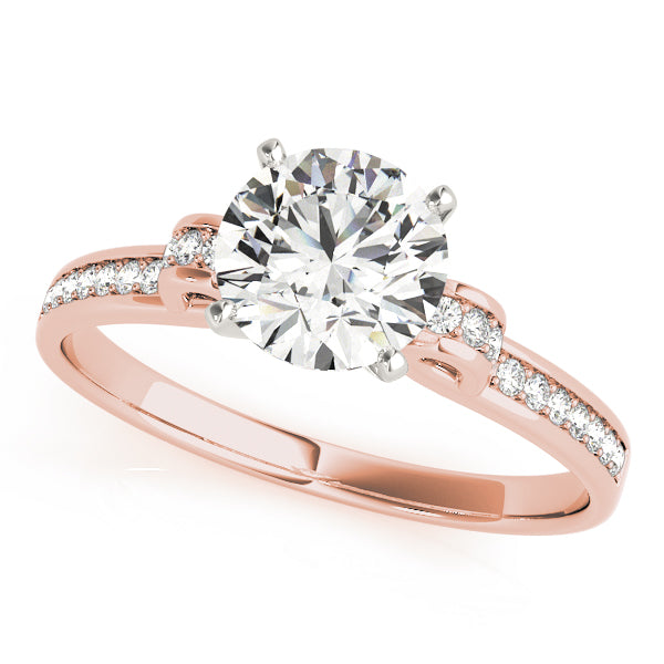 Statement Prong-Set Round Diamond Engagement Ring in 10K/14K gold and platinum with certified lab-grown or natural diamonds