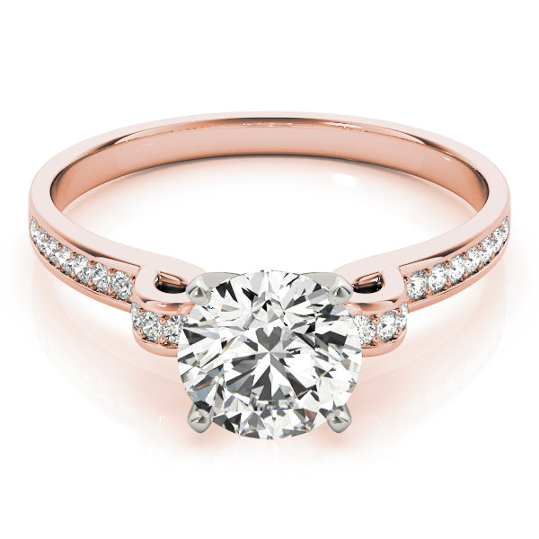 Statement Prong-Set Round Diamond Engagement Ring in 10K/14K gold and platinum with certified lab-grown or natural diamonds