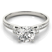 Statement Prong-Set Round Diamond Engagement Ring in 10K/14K gold and platinum with certified lab-grown or natural diamonds