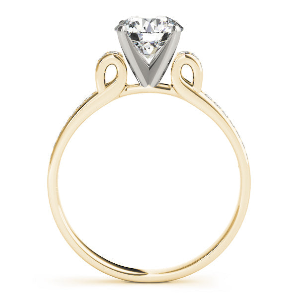 Statement Prong-Set Round Diamond Engagement Ring in 10K/14K gold and platinum with certified lab-grown or natural diamonds