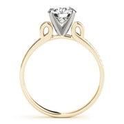 Statement Prong-Set Round Diamond Engagement Ring in 10K/14K gold and platinum with certified lab-grown or natural diamonds