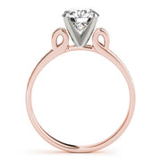 Statement Prong-Set Round Diamond Engagement Ring in 10K/14K gold and platinum with certified lab-grown or natural diamonds