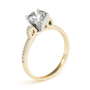 Statement Prong-Set Round Diamond Engagement Ring in 10K/14K gold and platinum with certified lab-grown or natural diamonds