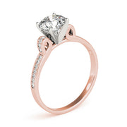 Statement Prong-Set Round Diamond Engagement Ring in 10K/14K gold and platinum with certified lab-grown or natural diamonds