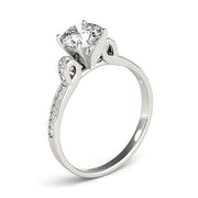 Statement Prong-Set Round Diamond Engagement Ring in 10K/14K gold and platinum with certified lab-grown or natural diamonds