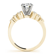 Celestial Cluster Sides Round Diamond Engagement Ring in 10K/14K gold and platinum with certified lab-grown or natural diamonds
