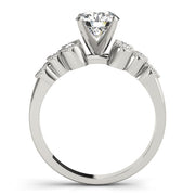 Celestial Cluster Sides Round Diamond Engagement Ring in 10K/14K gold and platinum with certified lab-grown or natural diamonds