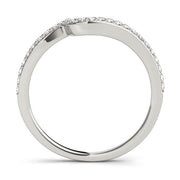 Single Row Curved Half Eternity Ring in Gold & Platinum