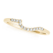 Curved Half Eternity Ring in 10K/14K gold and platinum with certified lab-grown or natural diamonds