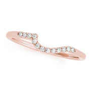 Curved Half Eternity Ring in Gold & Platinum