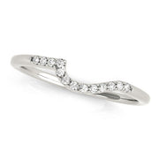 Curved Half Eternity Ring in Gold & Platinum