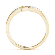 Curved Half Eternity Ring in Gold & Platinum