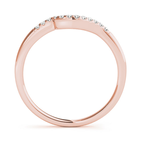 Curved Half Eternity Ring in Gold & Platinum