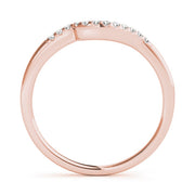 Curved Half Eternity Ring in Gold & Platinum