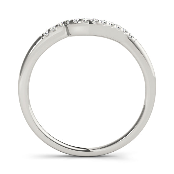 Curved Half Eternity Ring in Gold & Platinum