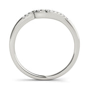 Curved Half Eternity Ring in Gold & Platinum