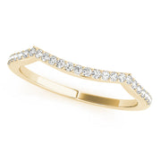 Curved Half Eternity Ring in 10K/14K gold and platinum with certified lab-grown or natural diamonds