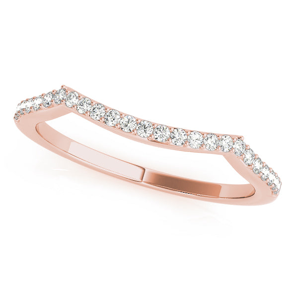 Curved Half Eternity Ring in Gold & Platinum
