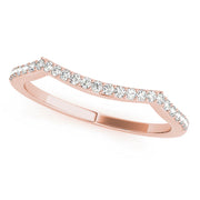 Curved Half Eternity Ring in Gold & Platinum