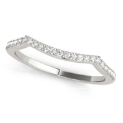 Curved Half Eternity Ring in Gold & Platinum