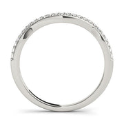 Curved Half Eternity Ring in Gold & Platinum