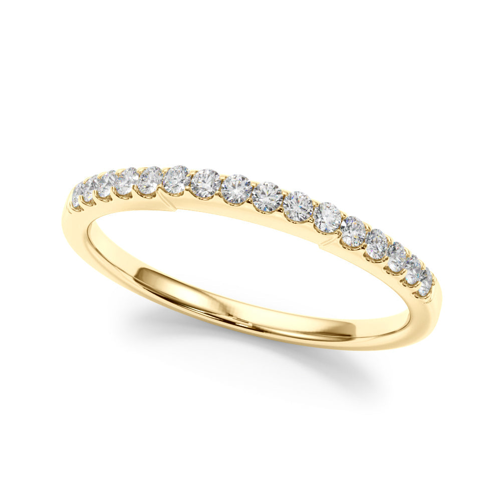 Straight Diamond Shared Prong Half Eternity Ring in 10K/14K gold and platinum with certified lab-grown or natural diamonds