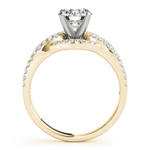 Heirloom Multi-Row Round Diamond Engagement Ring in 10K/14K gold and platinum with certified lab-grown or natural diamonds