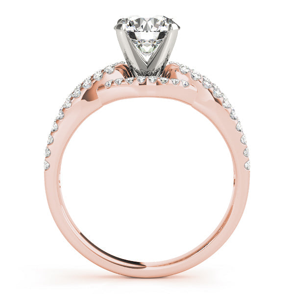 Heirloom Multi-Row Round Diamond Engagement Ring in 10K/14K gold and platinum with certified lab-grown or natural diamonds