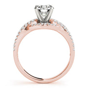 Heirloom Multi-Row Round Diamond Engagement Ring in 10K/14K gold and platinum with certified lab-grown or natural diamonds