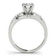 Heirloom Multi-Row Round Diamond Engagement Ring in 10K/14K gold and platinum with certified lab-grown or natural diamonds