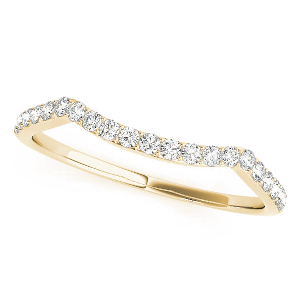 Prong Set Curved Half Eternity Ring in 10K/14K gold and platinum with certified lab-grown or natural diamonds