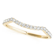 Prong Set Curved Half Eternity Ring in 10K/14K gold and platinum with certified lab-grown or natural diamonds