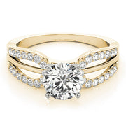 Iconic Multi-Row Round Diamond Engagement Ring in 10K/14K gold and platinum with certified lab-grown or natural diamonds