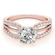 Iconic Multi-Row Round Diamond Engagement Ring in 10K/14K gold and platinum with certified lab-grown or natural diamonds